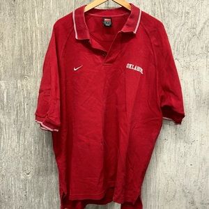 Nike Oklahoma University 1/4 Button Pullover Shirt- XL